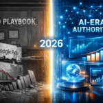 Legal marketing evolution 2026 showing transition from traditional SEO and Google Ads to AI-powered search with Voice DNA technology and authority building for attorneys