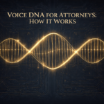 Gold DNA helix representing attorney voice extraction