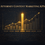 Abstract dashboard with one dominant KPI metric rising above others